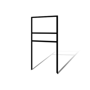 Show details for 12"h x 18"w Metal Frame - 1 rider (Black) Picture of 12"h x 18"w Metal Frame - 1 rider (Black)