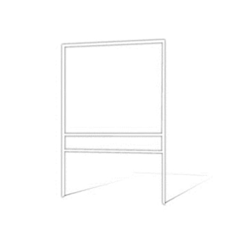 Show details for 18"h x 24"w Metal Frame - 1 rider (White) Picture of 18"h x 24"w Metal Frame - 1 rider (White)