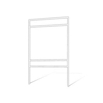 Show details for 18"h x 24"w Metal Frame - 2 riders (White) Picture of 18"h x 24"w Metal Frame - 2 riders (White)