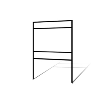 Show details for 18"h x 30"w Metal Frame - 2 rider (Black) Picture of 18"h x 30"w Metal Frame - 2 rider (Black)