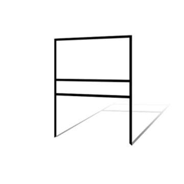 Show details for 18"h x 30"w Metal Frame - 1 rider (Black) Picture of 18"h x 30"w Metal Frame - 1 rider (Black)