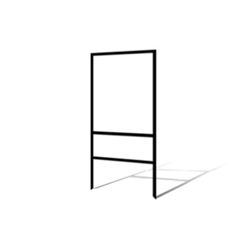 Show details for 24"h x 18"w Metal Frame - 1 rider (Black) Picture of 24"h x 18"w Metal Frame - 1 rider (Black)