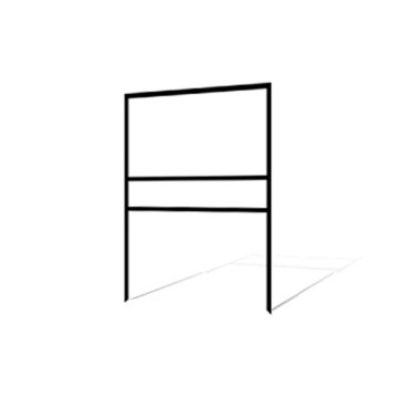 Show details for 24"h x 30"w Metal Frame - 1 rider (Black) Picture of 24"h x 30"w Metal Frame - 1 rider (Black)