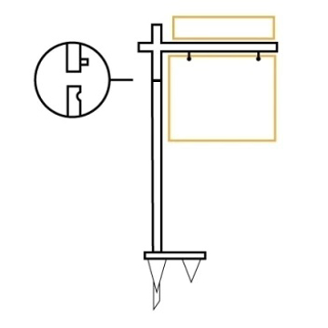 Show details for 52" Straight Arm Post Picture of 52" Straight Arm Post