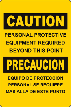 Show details for Caution PPE Signs 859578679 Picture of Caution PPE Signs 859578679