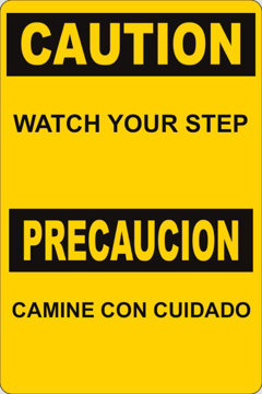 Show details for Watch Your Step Signs 861355613 Picture of Watch Your Step Signs 861355613