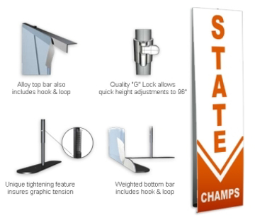 Show details for Velcro-Mounted Banner Stand Picture of Velcro-Mounted Banner Stand
