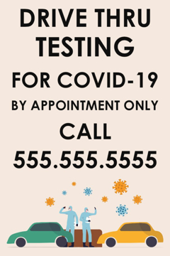 Show details for Drive Thru Clinic Sandwich Board Signs 872224960 Picture of Drive Thru Clinic Sandwich Board Signs 872224960
