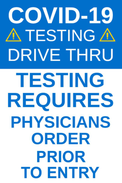 Show details for Drive Thru Clinic Sandwich Board Signs 872224968 Picture of Drive Thru Clinic Sandwich Board Signs 872224968