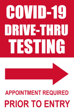 Show details for Drive Thru Clinic Sandwich Board Signs 872224971 Picture of Drive Thru Clinic Sandwich Board Signs 872224971