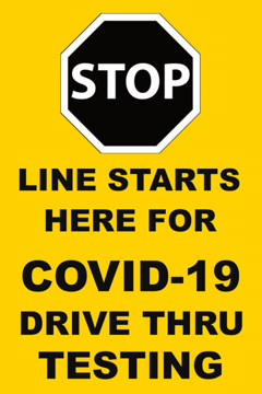 Show details for Drive Thru Clinic Sandwich Board Signs 872224976 Picture of Drive Thru Clinic Sandwich Board Signs 872224976