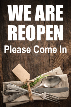 Show details for Reopened Sandwich Board Signs 872618011 Picture of Reopened Sandwich Board Signs 872618011