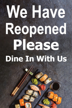 Show details for Reopened Sandwich Board Signs 872618107 Picture of Reopened Sandwich Board Signs 872618107