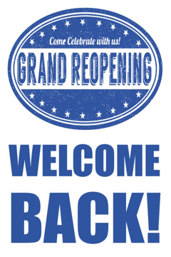 Show details for Reopened Sandwich Board Signs 872618145 Picture of Reopened Sandwich Board Signs 872618145