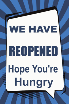 Show details for Reopened Sandwich Board Signs 872618149 Picture of Reopened Sandwich Board Signs 872618149
