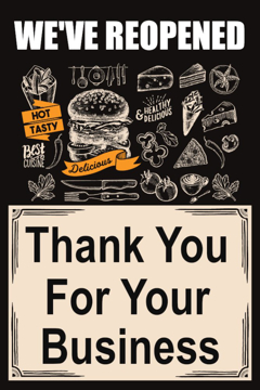 Show details for Reopened Sandwich Board Signs 872618162 Picture of Reopened Sandwich Board Signs 872618162