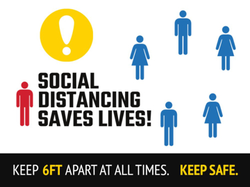 Show details for Social Distancing Signs 872158377 Picture of Social Distancing Signs 872158377