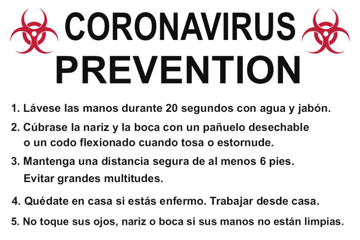 Show details for Spanish Coronavirus Signs 872155263 Picture of Spanish Coronavirus Signs 872155263