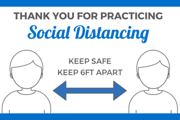 Show details for Social Distancing Decals 872154241 Picture of Social Distancing Decals 872154241