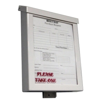 Show details for Brochure Box With Business Card Holder (White) Picture of Brochure Box With Business Card Holder (White)