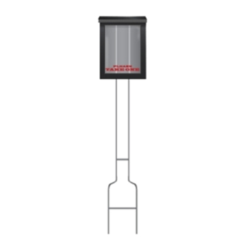 Show details for Brochure Box With Stake (Black) Picture of Brochure Box With Stake (Black)
