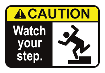 Show details for Watch Your Step Signs 861355612 Picture of Watch Your Step Signs 861355612