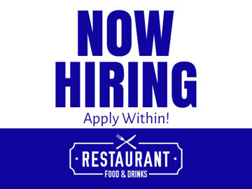 Show details for Now Hiring Sign 3 Picture of Now Hiring Sign 3