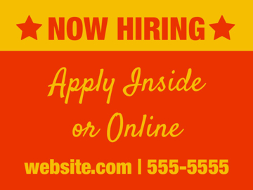 Show details for Now Hiring Sign 5 Picture of Now Hiring Sign 5