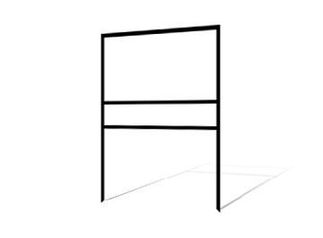 Show details for 24"h x 36"w Metal Frame - 1 rider (Black) Picture of 24"h x 36"w Metal Frame - 1 rider (Black)