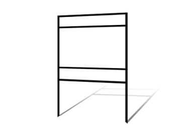 Show details for 24"h x 36"w Metal Frame - 2 riders (Black) Picture of 24"h x 36"w Metal Frame - 2 riders (Black)