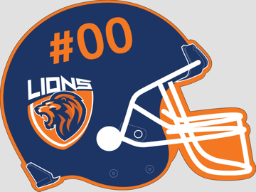 Picture of Helmet Shape Blue/Orange