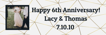 Show details for 6" x 18" Anniversary 4 Picture of 6" x 18" Anniversary 4