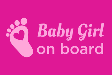 Show details for 12" x 18" Baby On Board 4 Picture of 12" x 18" Baby On Board 4