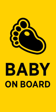 Show details for 24" x 12" Baby On Board 1 Picture of 24" x 12" Baby On Board 1