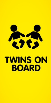 Show details for 24" x 12" Baby On Board 2 Picture of 24" x 12" Baby On Board 2
