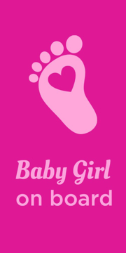 Show details for 24" x 12" Baby On Board 4 Picture of 24" x 12" Baby On Board 4
