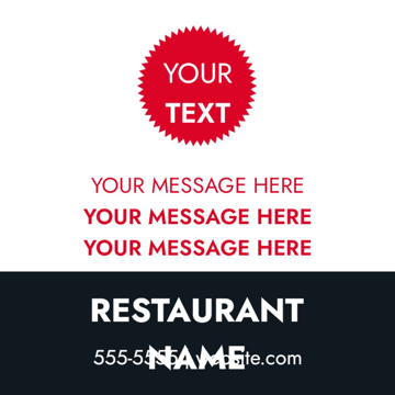 Show details for 12" x 12" Restaurant 15 Picture of 12" x 12" Restaurant 15