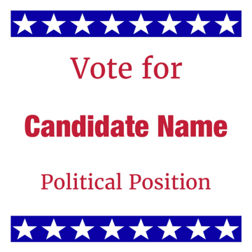 Show details for 12" x 12" Political Campaign 15 Picture of 12" x 12" Political Campaign 15