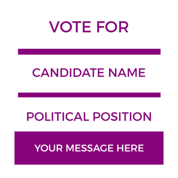 Show details for 12" x 12" Political Campaign 20 Picture of 12" x 12" Political Campaign 20