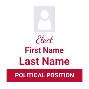 Show details for 12" x 12" Political Campaign 5 Picture of 12" x 12" Political Campaign 5