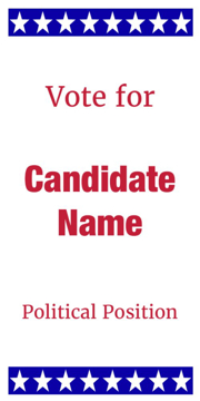 Show details for 24" x 12" Political Campaign 15 Picture of 24" x 12" Political Campaign 15