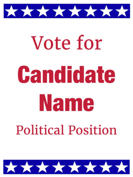 Show details for 24" x 18" Political Campaign 15 Picture of 24" x 18" Political Campaign 15