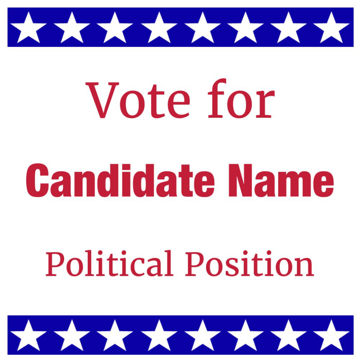 Show details for 24" x 24" Political Campaign 15 Picture of 24" x 24" Political Campaign 15