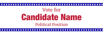 Picture of 6" x 18" Political Campaign 15