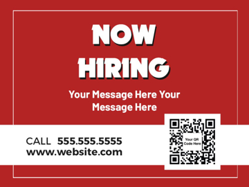 Show details for Now Hiring 12 - 18x24 Picture of Now Hiring 12 - 18x24