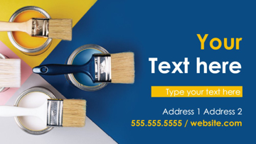 Show details for Magnetic Business card_Painter Shop - Horizontal Picture of Magnetic Business card_Painter Shop - Horizontal