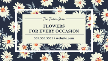 Show details for Magnetic Business card_The Florist Shop - Horizontal Picture of Magnetic Business card_The Florist Shop - Horizontal