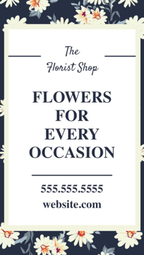Show details for Magnetic Business card_The Florist Shop - Vertical Picture of Magnetic Business card_The Florist Shop - Vertical