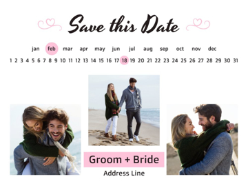 Show details for Save the Date Postcard Magnet 4 - Horizontal Picture of Save the Date Postcard Magnet 4 - Horizontal