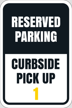 Show details for Curbside Pickup Parking Signs 872127807 Picture of Curbside Pickup Parking Signs 872127807
